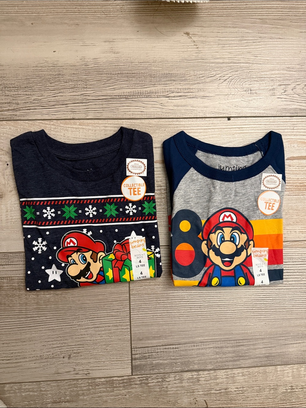 jumping beans Boys Super Mario Graphic Tees - Navy, Gray, Red, Yellow